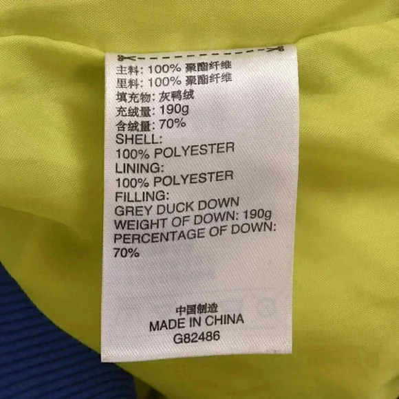 Adidas Neo Label Down  Filled Bomber Puffy Jacket Hooded Blue Size Medium - Picture 8 of 11